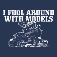 I Fool Around With Models Locomotive Funny Railroa Men Denim Jacket | Artistshot