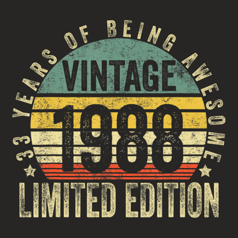 33 Year Old Gifts Vintage 1988 Limited Edition 33r Ladies Fitted T-Shirt by krumsiek | Artistshot