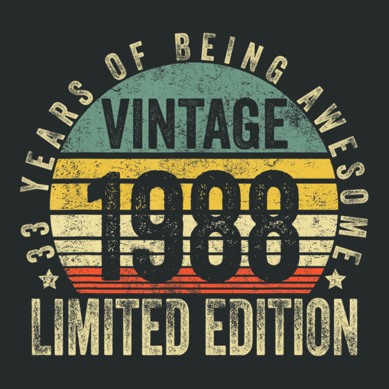 33 Year Old Gifts Vintage 1988 Limited Edition 33r Women's Triblend Scoop T-shirt by krumsiek | Artistshot