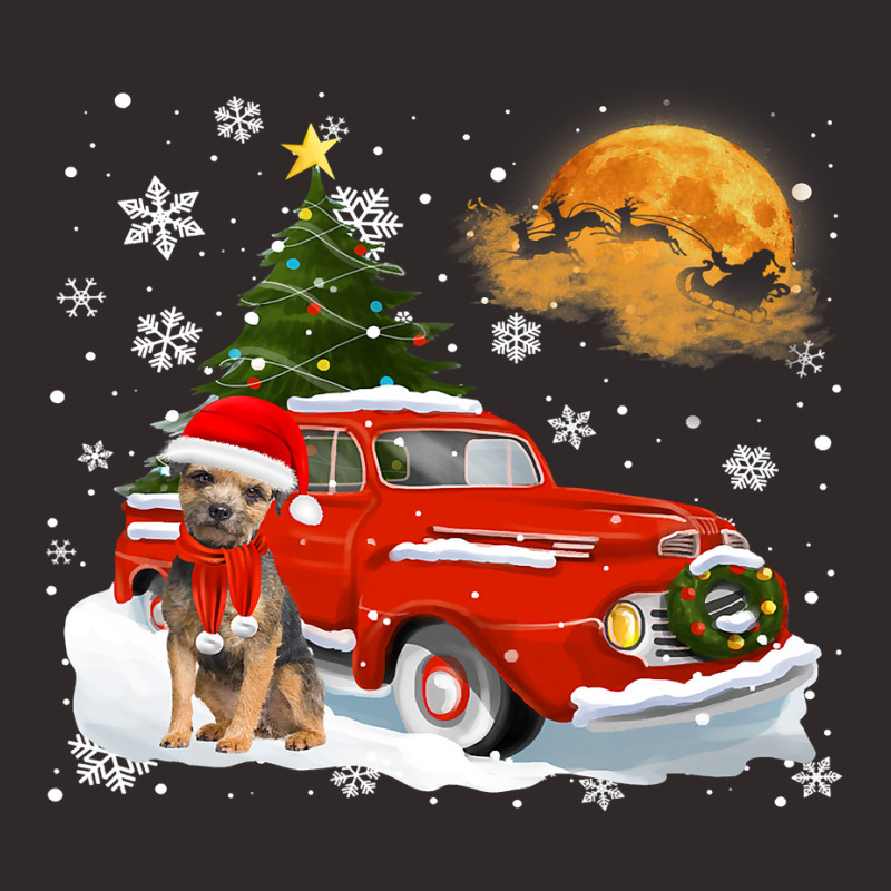 Border Terrier Vintage Red Truck Christmas Tree Pa Racerback Tank by AURRADILLARD | Artistshot