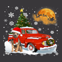 Border Terrier Vintage Red Truck Christmas Tree Pa Ladies Curvy T-shirt | Artistshot