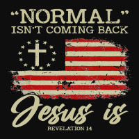 Normal Isnt Coming Back But Jesus Is Revelation 14 Crop Top | Artistshot