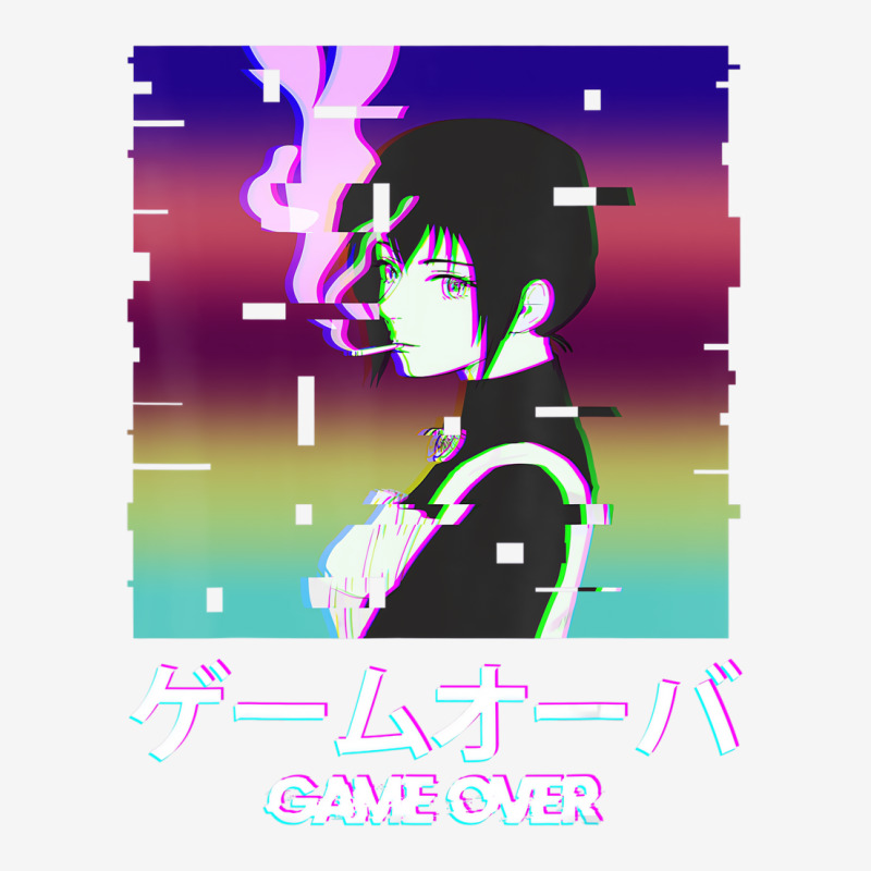 Anime Girl Shirt Japanese Vaporwave Game Over Aest Adjustable Cap by togniuck | Artistshot