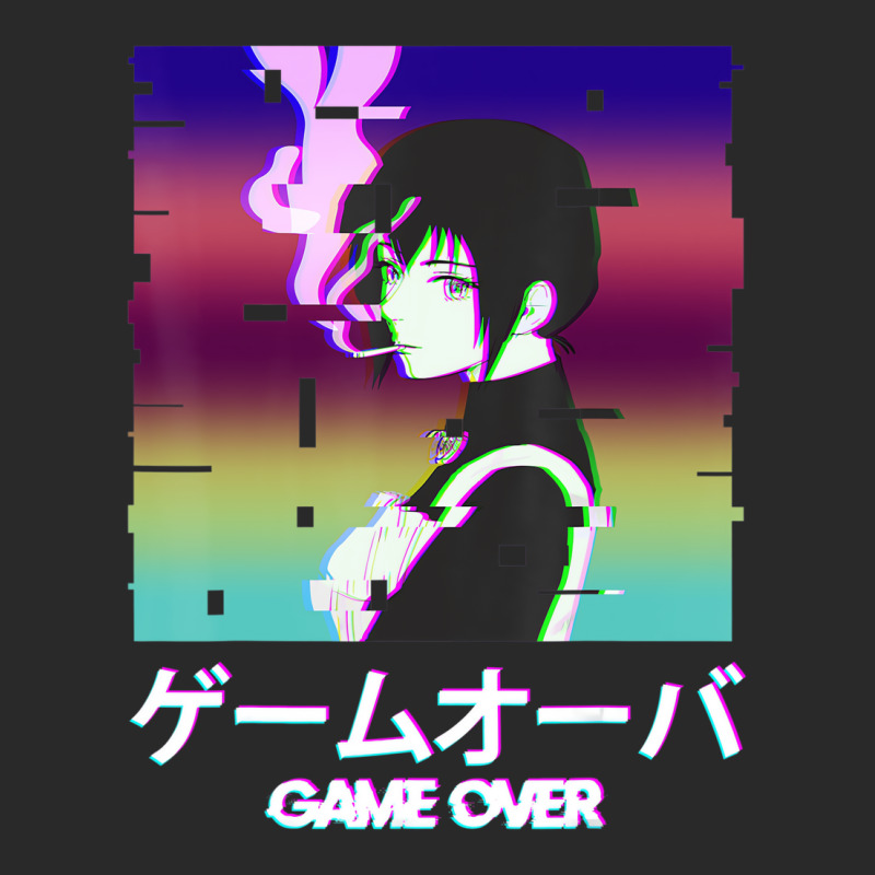 Anime Girl Shirt Japanese Vaporwave Game Over Aest Printed hat by togniuck | Artistshot