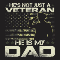 He Is My Veteran Dad American Flag Veterans Day Gi T-shirt | Artistshot