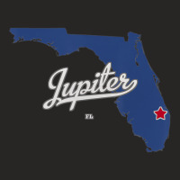 Jupiter Florida Fl Map T Shirt Ladies Fitted T-shirt | Artistshot