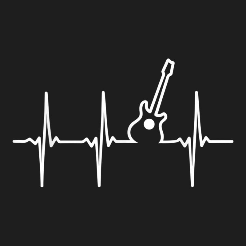 Guitar Heartbeat Instrument Gift Classic T-shirt by ardylanda | Artistshot