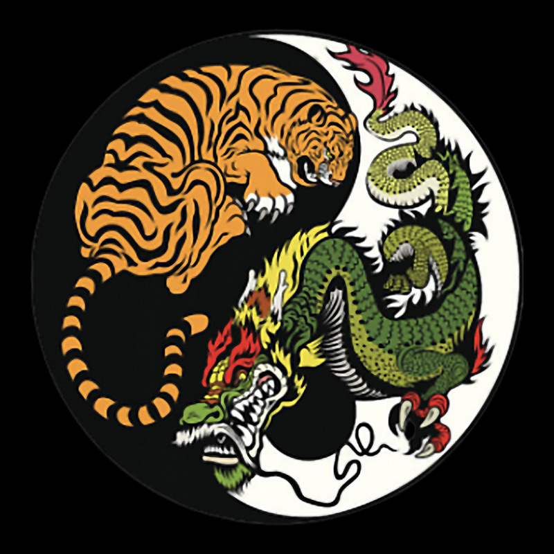 Tiger Dragon Yin Yang Symbol Beautiful Chinese Har Adjustable Cap | Artistshot