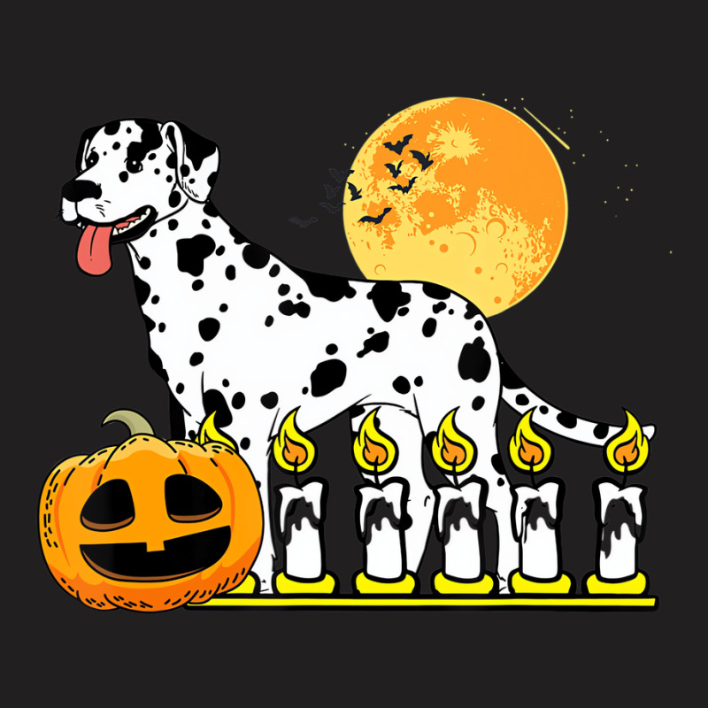 Dalmatian Dog Lazy Halloween Costume Pumpkin Puppy T-shirt | Artistshot