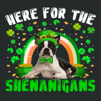 Here For The Shenanigans Patricks Day Boston Terri Women's Triblend Scoop T-shirt | Artistshot