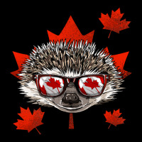 Canadian Hedgehog Maple Leaf Patriotic Canada Flag Cropped Hoodie | Artistshot