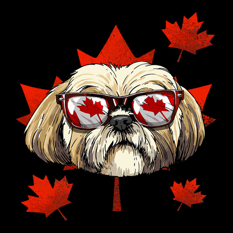 Canadian Shih Tzu Dog Maple Leaf Patriotic Canada  Adjustable Cap by AURRADILLARD | Artistshot