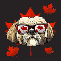 Canadian Shih Tzu Dog Maple Leaf Patriotic Canada  Vintage Cap | Artistshot