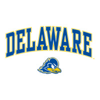 Delaware Fightin' Blue Hens Arch Over Heather Gray V-neck Tee | Artistshot