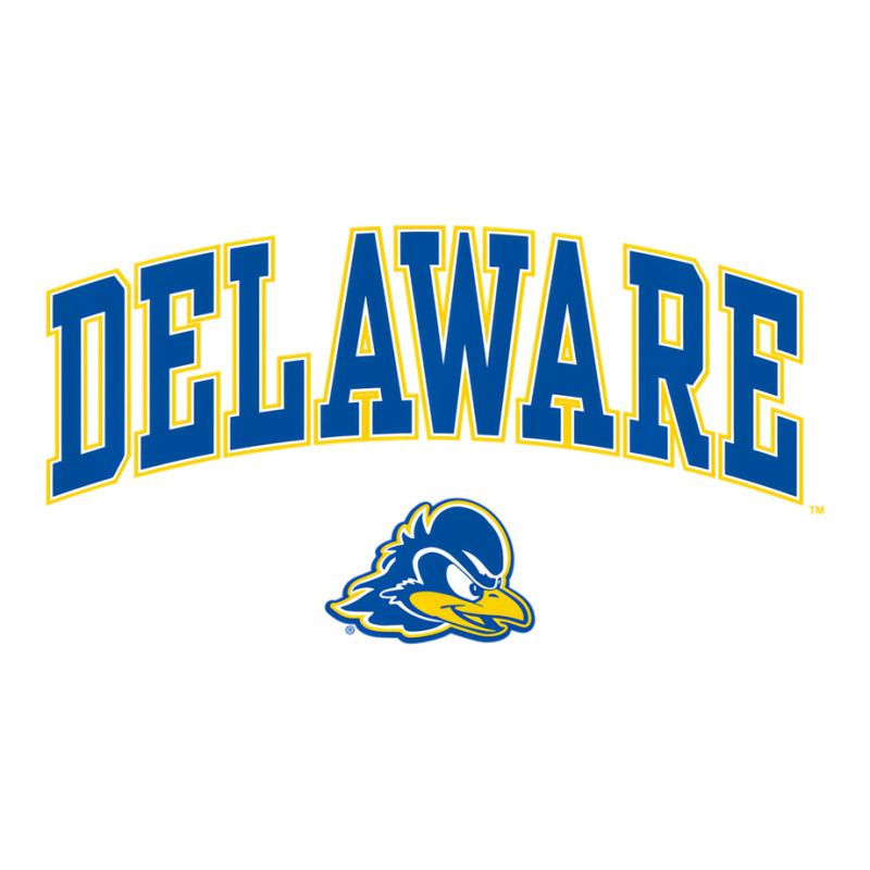 Delaware Fightin' Blue Hens Arch Over Heather Gray V-Neck Tee by muhnximis | Artistshot