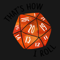 That's How I Roll Orange Watercolor D20 Dice Flannel Shirt | Artistshot