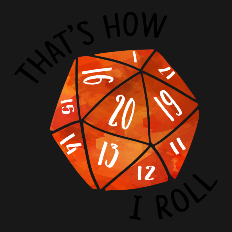 That's How I Roll Orange Watercolor D20 Dice Flannel Shirt by slavissweersq | Artistshot