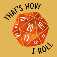 That's How I Roll Orange Watercolor D20 Dice Vintage Hoodie And Short Set | Artistshot