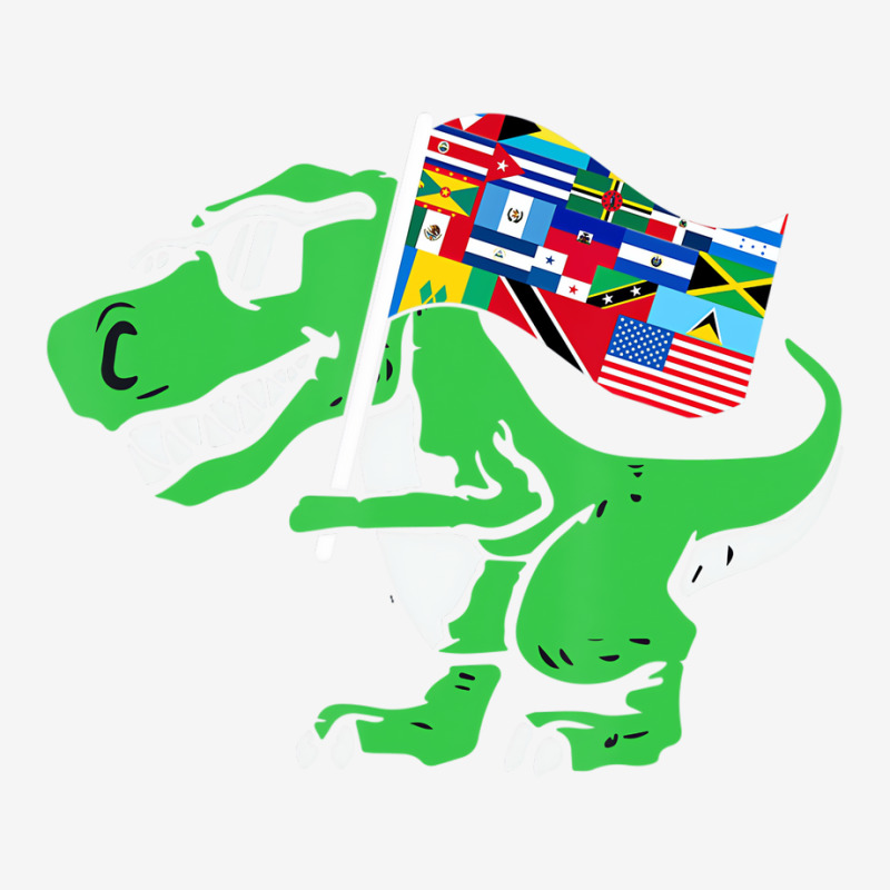 Dinosaur Latin Countries Flag Hispanic Heritage Mo Adjustable Cap by scrabeck | Artistshot