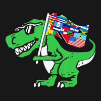 Dinosaur Latin Countries Flag Hispanic Heritage Mo Flannel Shirt | Artistshot