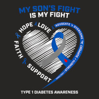 T1d Mom My Son's Fight Is My Fight Type 1 Diabetes Ladies Fitted T-shirt | Artistshot