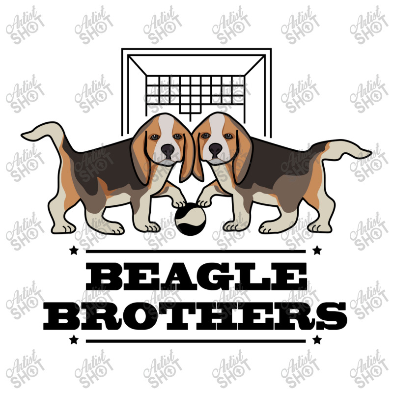 Beagle Twins Brothers Playing Football T-shirt Design 3/4 Sleeve Shirt | Artistshot