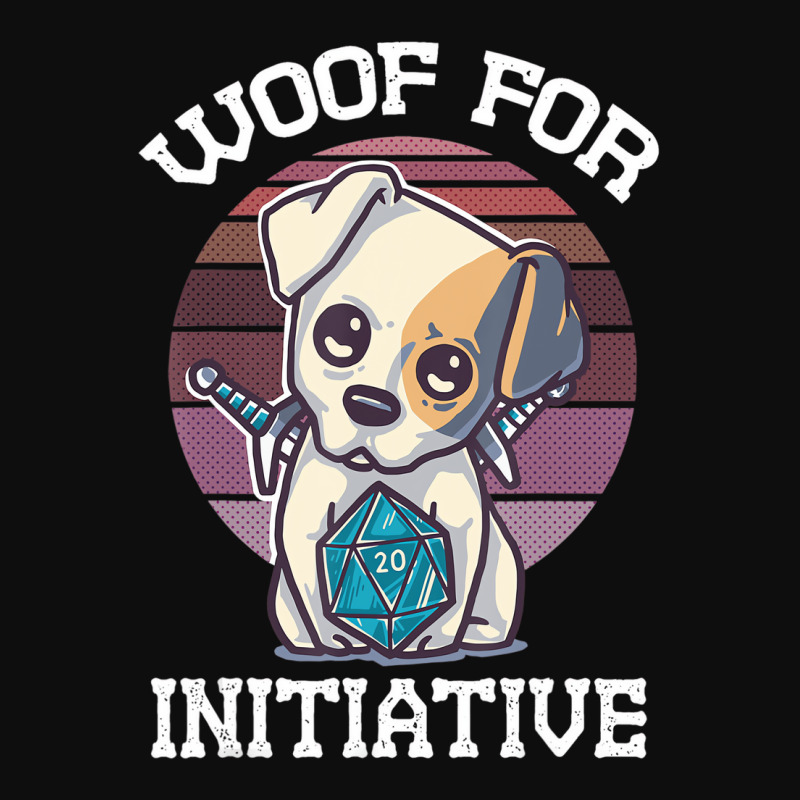 Woof For Initiative Dungeons And Dogs Dog D20 Dice Crop Top by mogakino | Artistshot