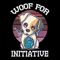 Woof For Initiative Dungeons And Dogs Dog D20 Dice Cropped Sweater | Artistshot