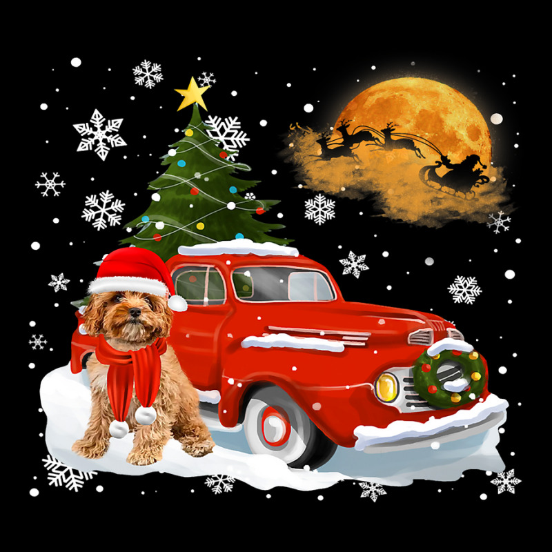 Cavoodle Vintage Wagon Red Truck Christmas Tree Pa Zipper Hoodie by AURRADILLARD | Artistshot