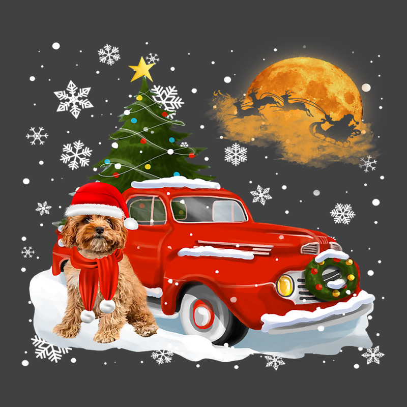 Cavoodle Vintage Wagon Red Truck Christmas Tree Pa Vintage T-Shirt by AURRADILLARD | Artistshot