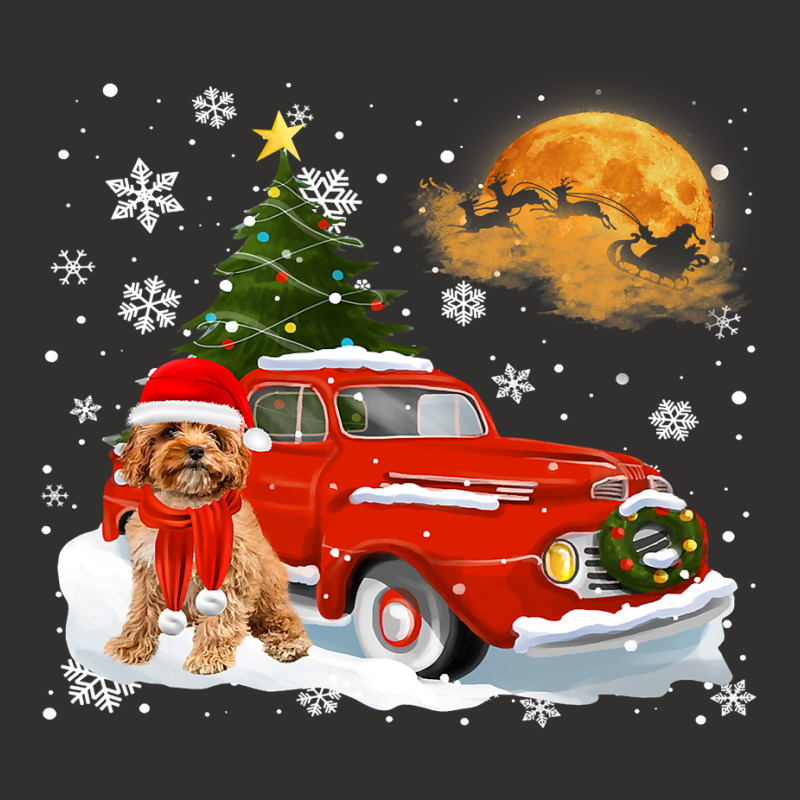 Cavoodle Vintage Wagon Red Truck Christmas Tree Pa Champion Hoodie by AURRADILLARD | Artistshot