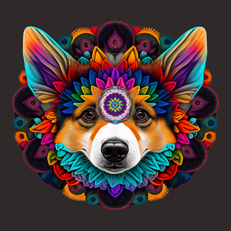 Corgi Dog Face Colorful Mandala Rainbow Yoga Patte Racerback Tank by DEBORAHBOURSSIQUOT | Artistshot