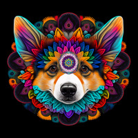 Corgi Dog Face Colorful Mandala Rainbow Yoga Patte Cropped Sweater | Artistshot