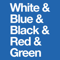 White & Blue & Black & Red & Green   Reversed 6 Pocket T-shirt | Artistshot