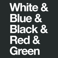 White & Blue & Black & Red & Green   Reversed 6 Women's Triblend Scoop T-shirt | Artistshot