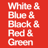 White & Blue & Black & Red & Green   Reversed 33 Graphic T-shirt | Artistshot