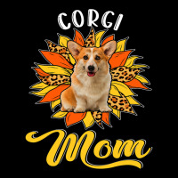 Corgi Mom Leopard Sunflower Dog Lover Happy Mother Women's V-neck T-shirt | Artistshot