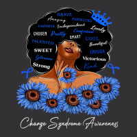 Charge Syndrome Awareness We Wear Blue Black Woman Vintage Short | Artistshot