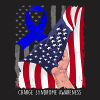 Charge Syndrome Shirt Awareness American Flag Blue T-shirt | Artistshot