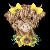 Cow Sunflower Messy Bun Cow Girl Floral Heifer Far Lightweight Hoodie | Artistshot