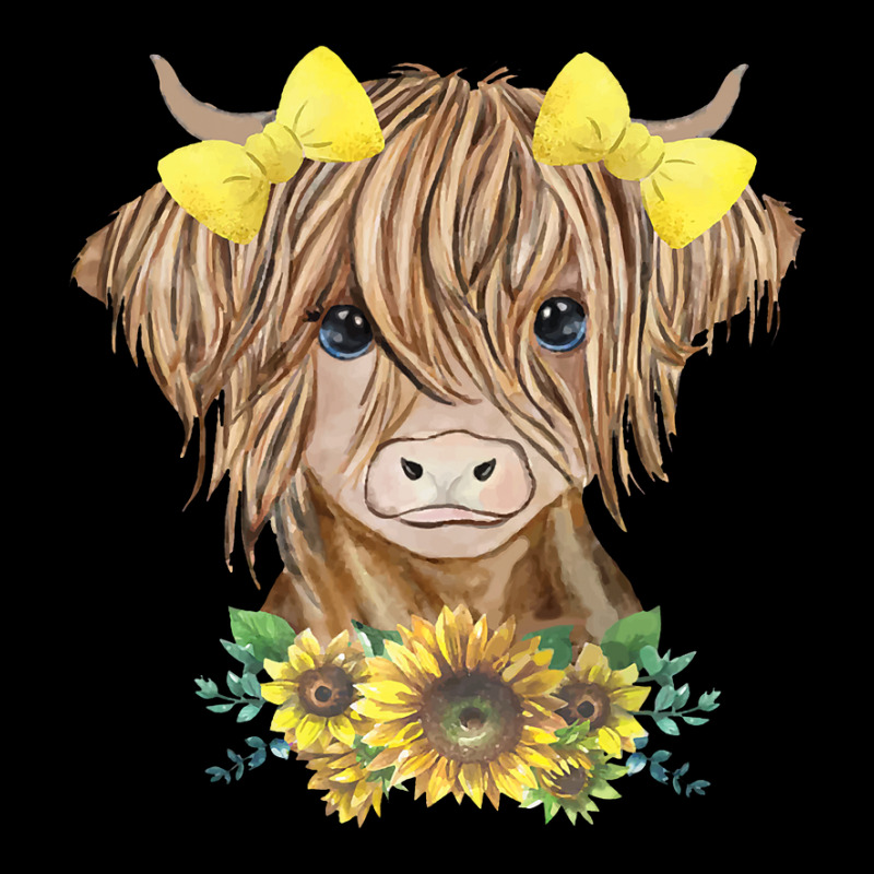 Cow Sunflower Messy Bun Cow Girl Floral Heifer Far Lightweight Hoodie | Artistshot