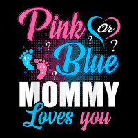 Pink Or Blue Mommy Loves You Gender Baby Reveal Pa Men's 3/4 Sleeve Pajama Set | Artistshot