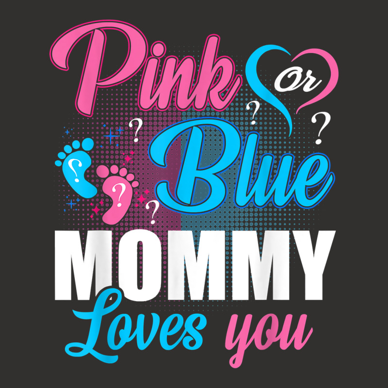 Pink Or Blue Mommy Loves You Gender Baby Reveal Pa Champion Hoodie | Artistshot