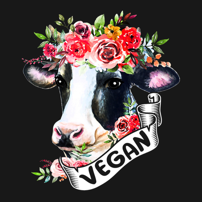 Funny Vegan Flower Cow Vegetarian Lovers Animals C Flannel Shirt | Artistshot