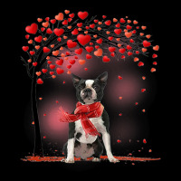 Cute Boston Terrier Couple Valentine Love Tree Dog Adjustable Cap | Artistshot