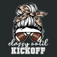 Classy Until Kickoff American Football Girl Game D Women's Triblend Scoop T-shirt | Artistshot