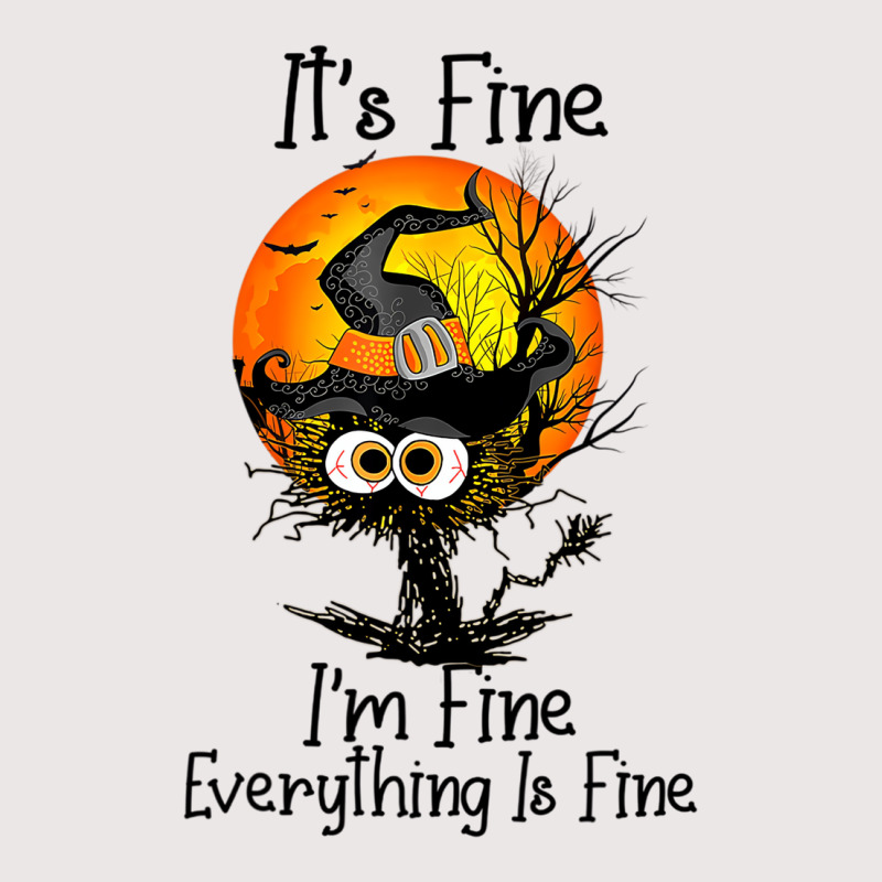 It's Fine I'm Fine Everything Is Fine Black Cat Ha Pocket T-shirt | Artistshot