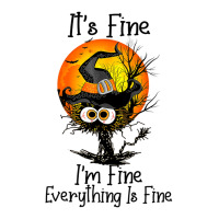 It's Fine I'm Fine Everything Is Fine Black Cat Ha Unisex Hoodie | Artistshot