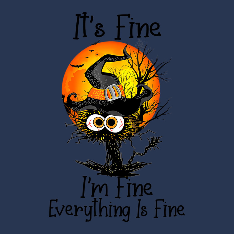 It's Fine I'm Fine Everything Is Fine Black Cat Ha Men Denim Jacket | Artistshot