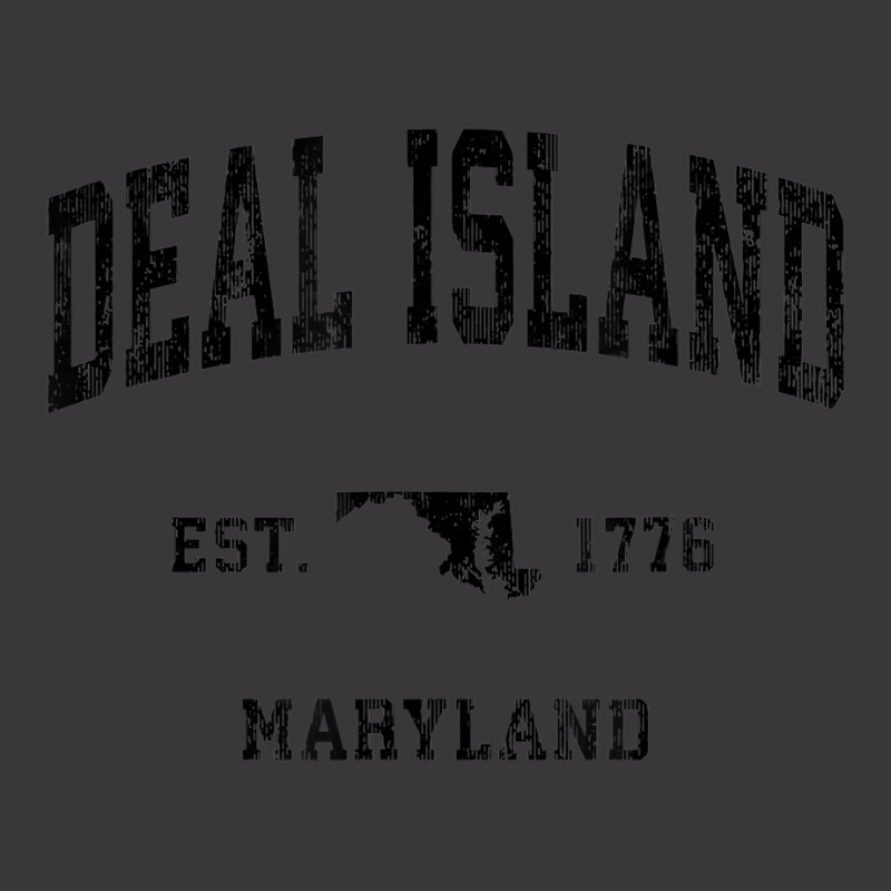 Deal Island Maryland Md Vintage Athletic Black Spo Ladies Curvy T-Shirt by ravand | Artistshot